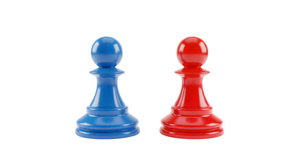 red and blue chess pieces