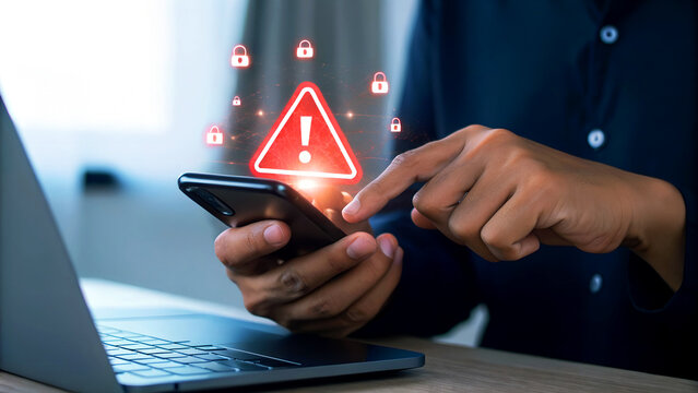 Urgent alert on smartphone signals cybersecurity threat, prompting immediate action for digital protection and data safety.