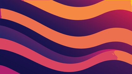 Wavy Gradient Stripes with Abstract Shapes background