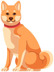Shiba Inu Dog Vector Icon