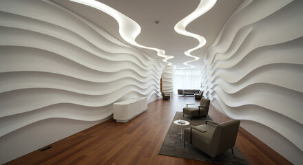 Obraz premium Modern architectural marvel, AI Generation