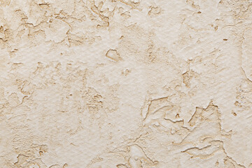 Wallpaper with a light beige stone and wet plaster texture