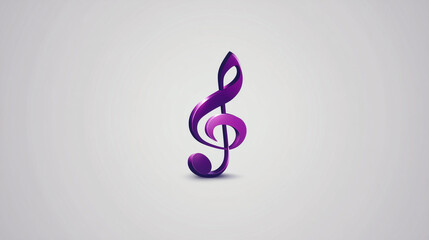 Fototapeta premium Simple purple musical note 