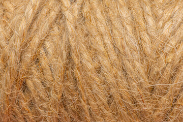 Close-up of jute twine texture