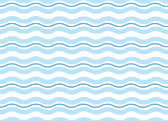 Seamless wave pattern. Hand drawn water waves. Vector sea background with watercolor stripes and grunge swirls.	