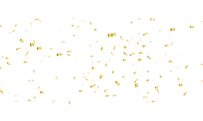 confetti falling down isolated on transparent background