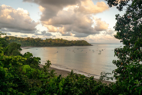 Sunset on the Beach at Drake Bay, Osa Peninsula, Costa Rica
