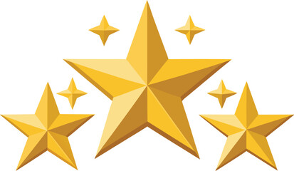 Obraz premium Golden stars vector design for christmas decoration. Gold star icon