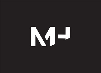 MH Logo Monogram with Black and White Colors
