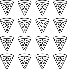 Pizza Slices A Doodle Delight - Simple and Fun Food Illustration for Creative Projects