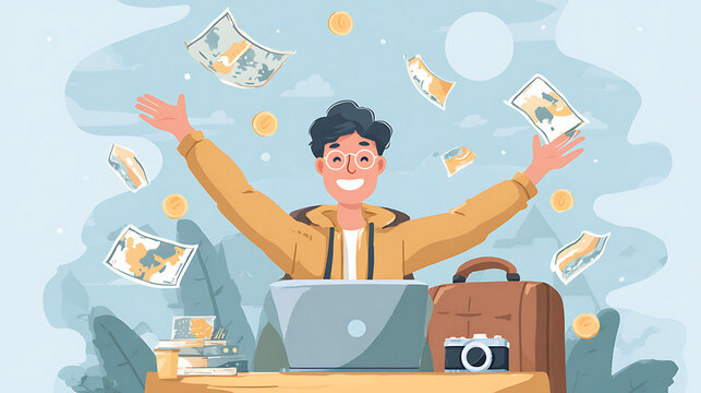 A travel enthusiast sharing their experiences on a monetized blog