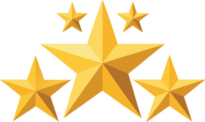 Obraz premium Golden stars vector design for christmas decoration. Gold star icon