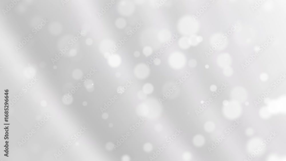 Poster soft white background loopable 4k abstract beautiful and blurred circles. dreamy gray bokeh backgrou