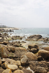The view of the De Lavadores beach in Vila Nova de Gaia, Portugal