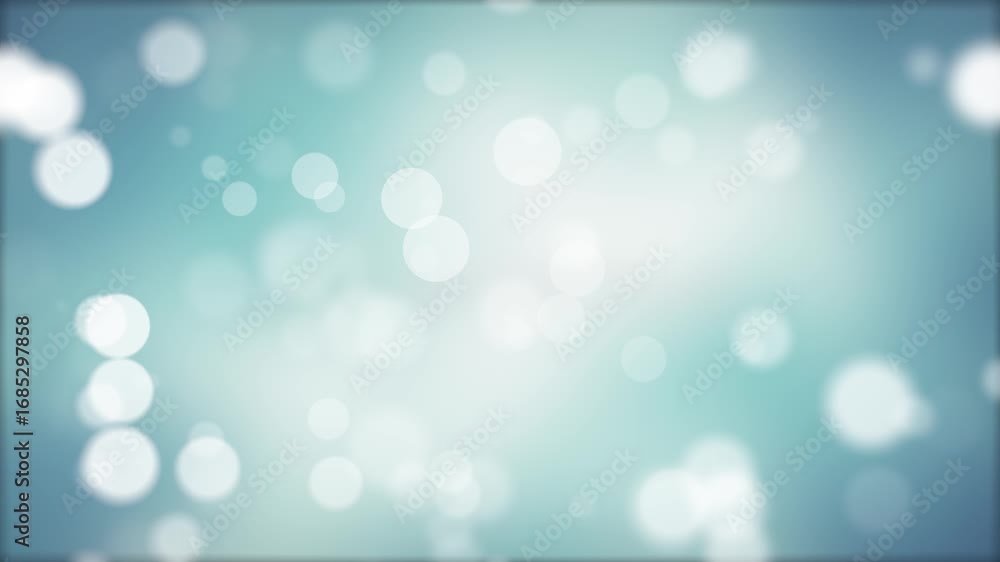 Poster soft blue background loopable abstract beautiful and blurred circles. dreamy blue bokeh background.