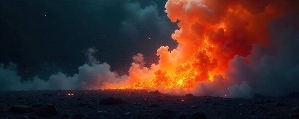 Intriguing steam rises from a dark, unknown source, hinting at a hidden, intense heat The air shimmers with unseen energy, creating an atmosphere of mystery and seductive warmth , magical, intense