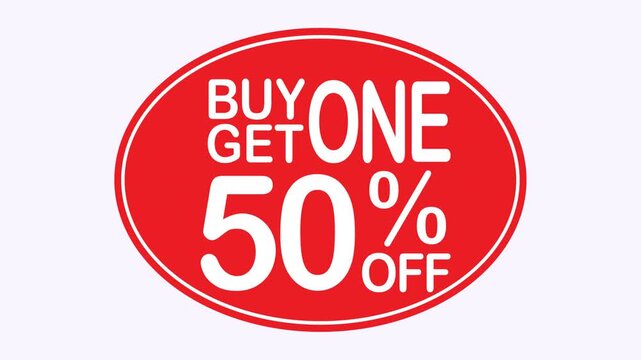 Buy one get one 50 percent off sign great for promoting sales in retail stores or online promotions. Attract customers instantly.
