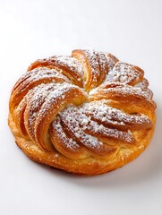 Fototapeta premium Enjoy delicious pastry with powdered sugar topping