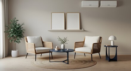 Cozy Living Room Interior with Modern Furniture and Decor