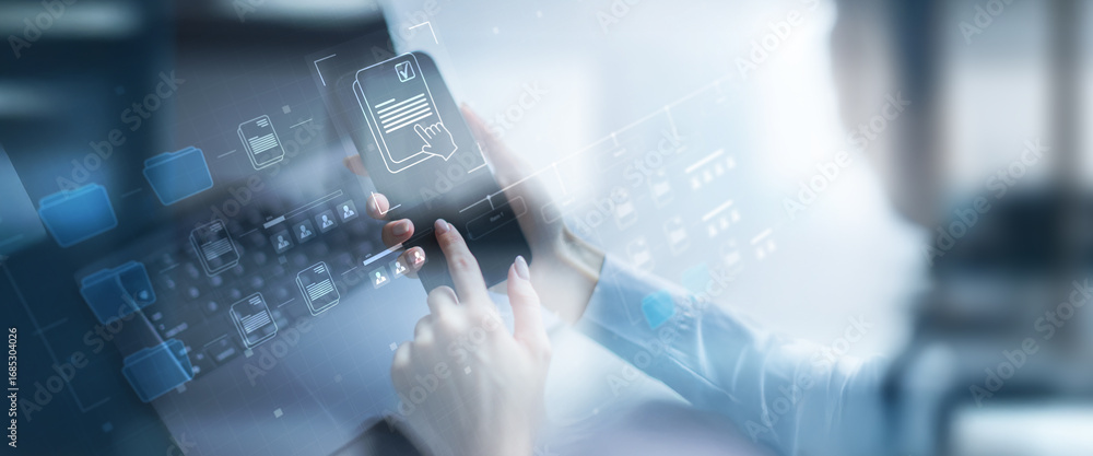 Poster data analytics and business performance metrics visualization.