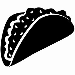 Black Taco Crunch Vector Design