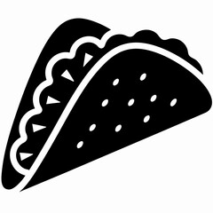 Black Taco Crunch Vector Design