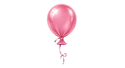 pink balloon isolated on white