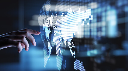 Global Financial Data Connections Overlayed on World Map.