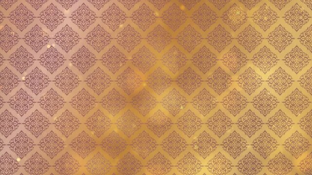 Thai pattern background with moving lights.mp4
