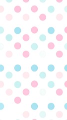 Obraz premium Delicate pastel polka dots on white background