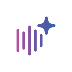 Voice ai logo design gradient version