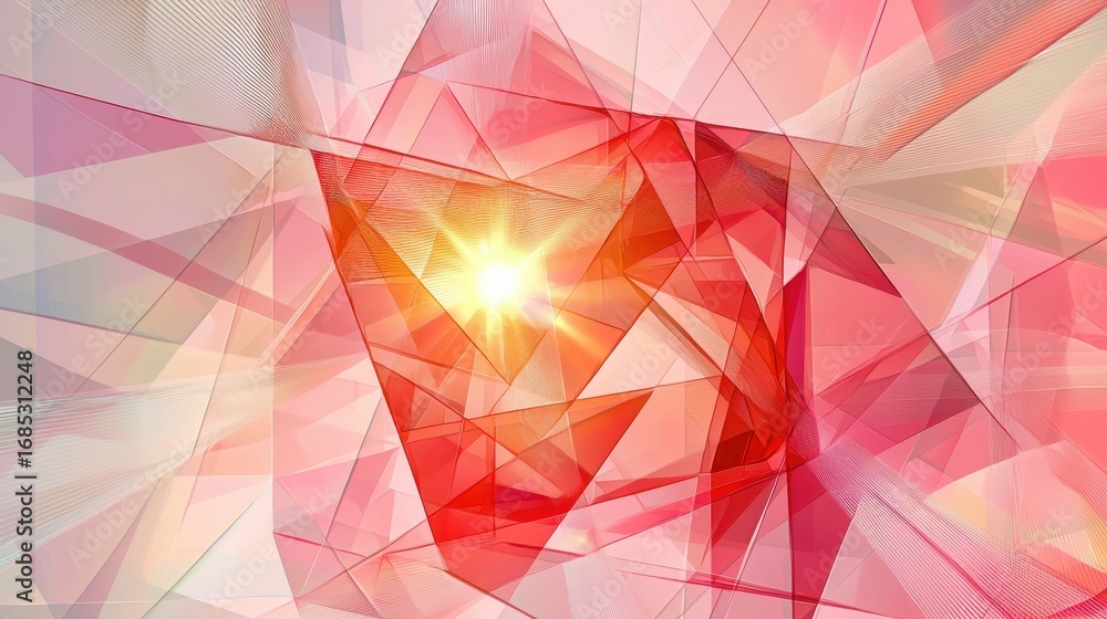 Poster abstract geometric pattern with light and colorful textures