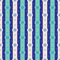 Blue, turquoise and white seamless pattern. Ornament, Traditional, Ethnic, Arabic, Turkish, Indian motifs. Great for fabric and textile, wallpaper, packaging or any desired idea. 