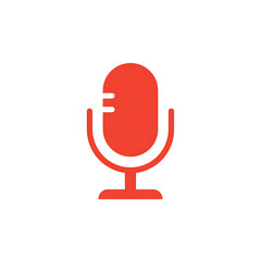 Red Microphone Icon Symbol