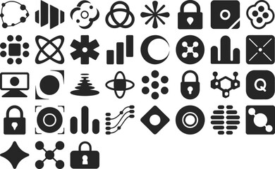 Icons Technology Security  Data