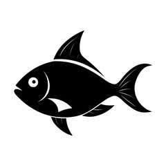 Underwater Fish Silhouette Scene