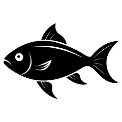 Underwater Fish Silhouette Scene