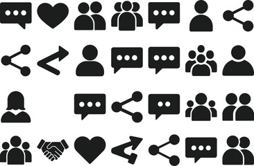 Social Media Icons Communication Connection and Community