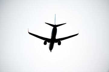 silhouette of a plane
