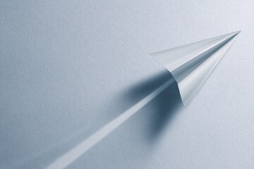 Paper airplane flying upwards for business success concept