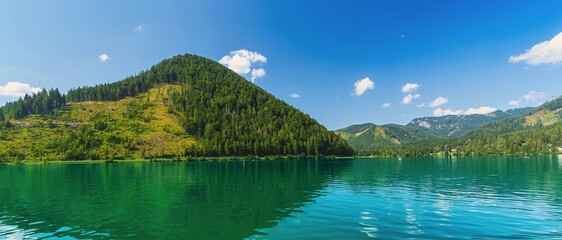 Erlaufsee, Styria, Austria, Europe - 15.08.2025, ,landscape with lake and mountains