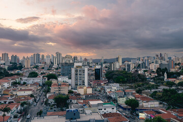 Skyline of the North part of Sao Paulo, during sunset.