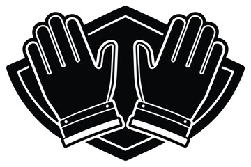 safety gloves vector icon