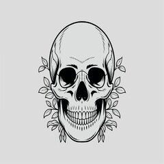 Fototapeta premium skull, death, skeleton, bone, human, halloween, head, vector, dead, illustration, anatomy, tattoo, horror, symbol, scary, evil, pirate, art, black, danger, teeth, gothic, icon, jaw, face