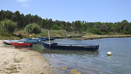 Fototapeta premium boats on the river