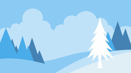 Obraz premium Hoar Frost on Winter Morning Beautiful Nature Vector Illustration