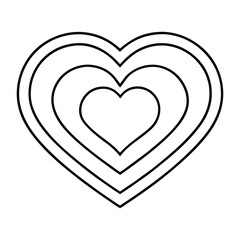 A charming design featuring a bold full heart beside a delicate outline heart, symbolizing love, connection, and warmth in a simple, modern style.
