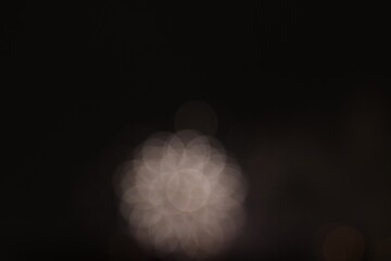 Fireworks in a night sky wth bokeh effect