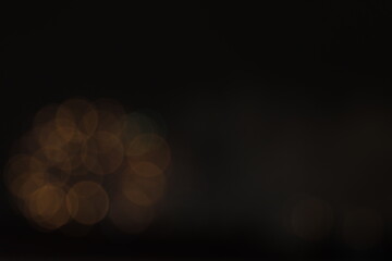 Fireworks in a night sky wth bokeh effect