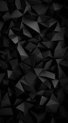 Obraz premium Black Geometric Background with Sharp Angular Shapes and Facets